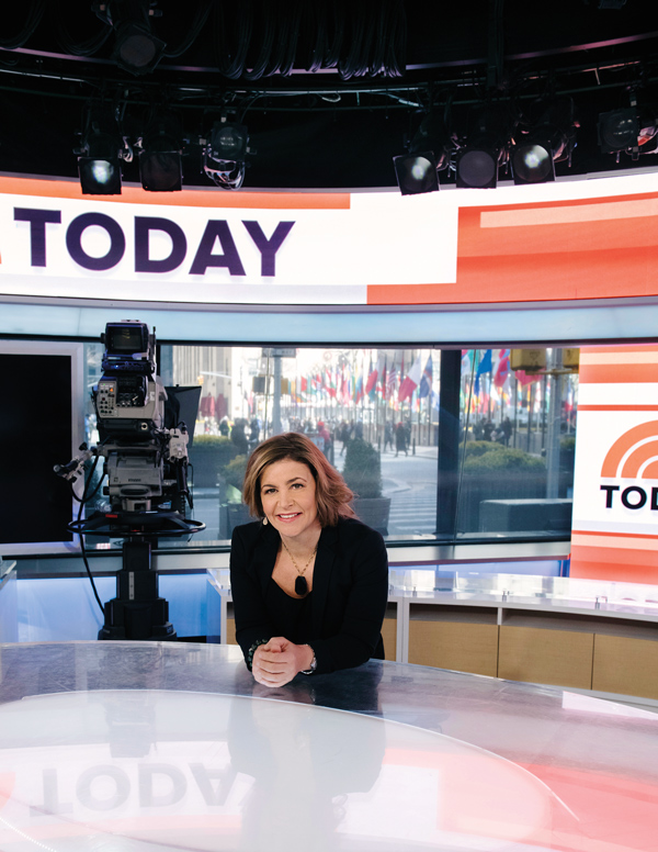 Christina Glorioso on the set of the Today Show