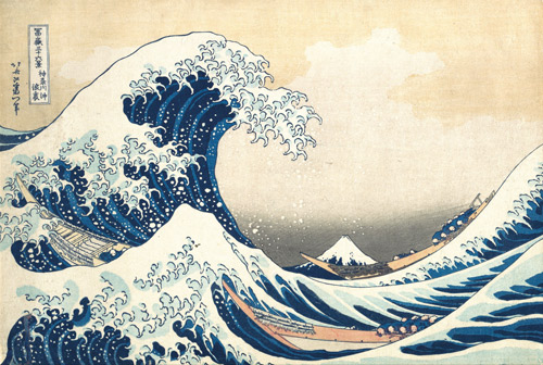 japanese painting Under the Wave off Kanagawa