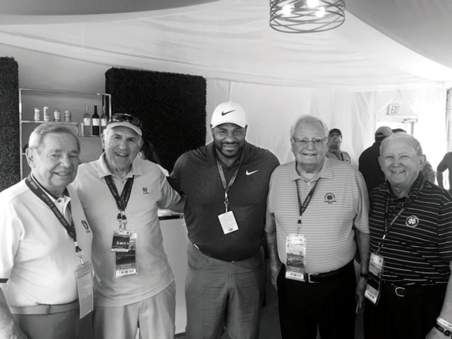 ND '56 alums with Jerome Bettis