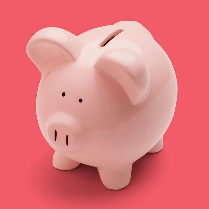 stock image of a piggy bank