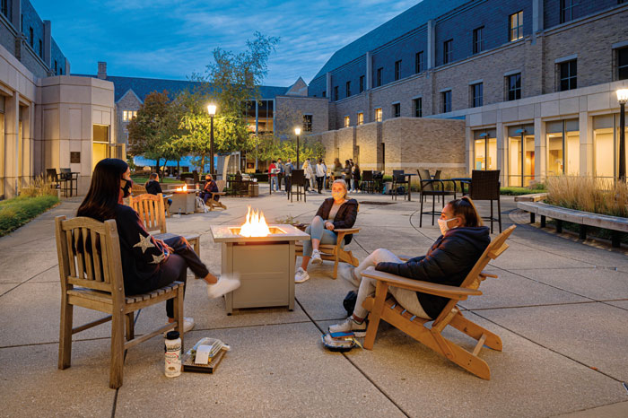 courtyard with new chairs