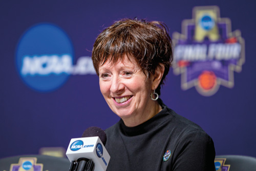 Muffet McGraw at NCAA press conference