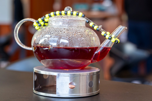 Tea pot at Tamika Catchings' tea shop